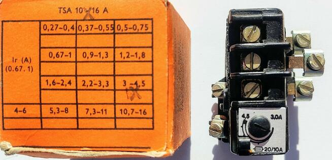 PRZEKAŹNIK TERMICZNY TERMIK TSA-16 10,7-16A 3-4,5A TERMOBIME