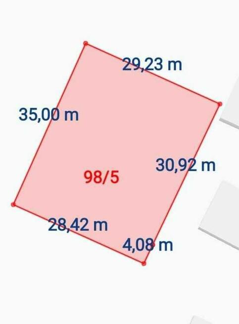 Działka budowlana 1009 m², Januszówka, gmina Spiczyn