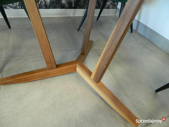 Stół okrągły 100cm, lity Orzech Amerykański lakier