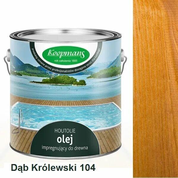 Impregnat do drewna, olej do tarasu - Houtolie 5l dąb 104