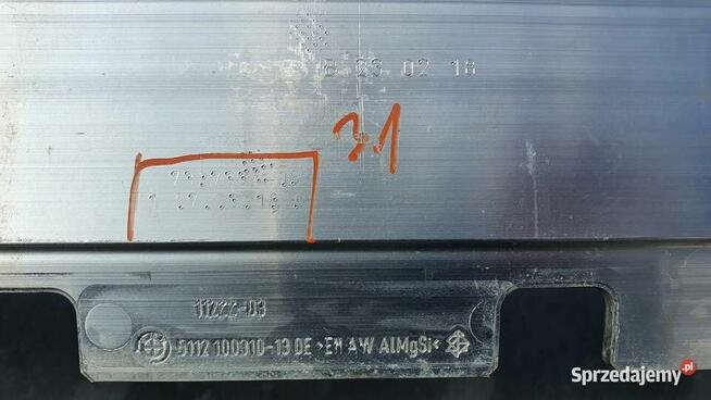 BMW 5 G30 G31 M5 F90 belka wzmocnienie zderzaka 7387334