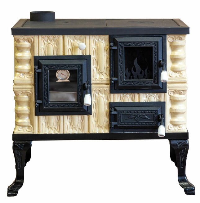 Kaflowa kuchnia węglowa 2K+S+S+Ż retro