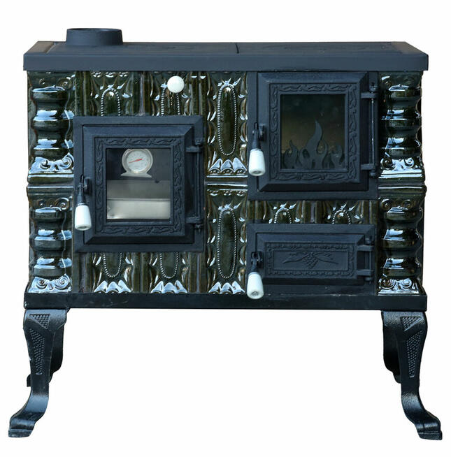 Kaflowa kuchnia węglowa 2K+S+S+Ż retro