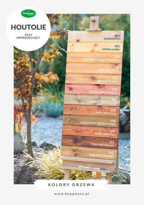 Impregnat do drewna, olej do tarasu - Houtolie 5l orzech 106