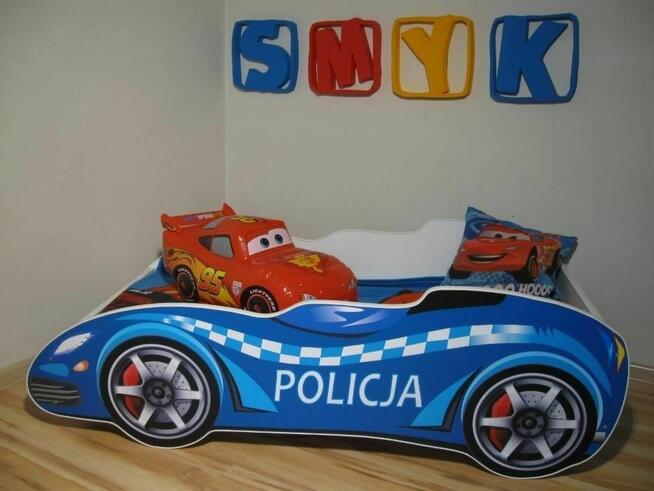 Łóżko dziecięce SAMOCHÓD - 140x70 niebieski POLICJA