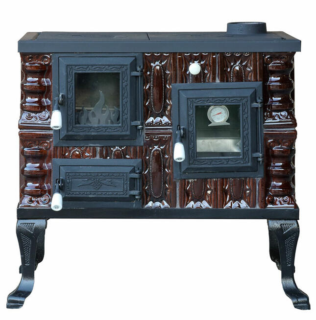 Kaflowa kuchnia węglowa 2K+S+S+Ż retro