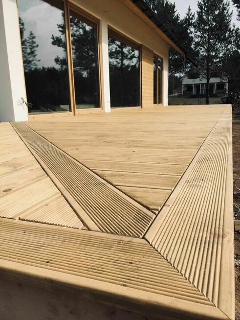 Deska Tarasowa modrzew Syberyjski 28x150 3m,4m,5m ryfel