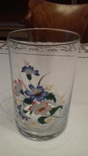 Szklanki klasyczne z kwiatami, Vintage, do sprzedania