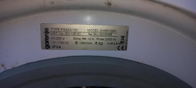 Pralka Gorenje WA 60109N na czesci