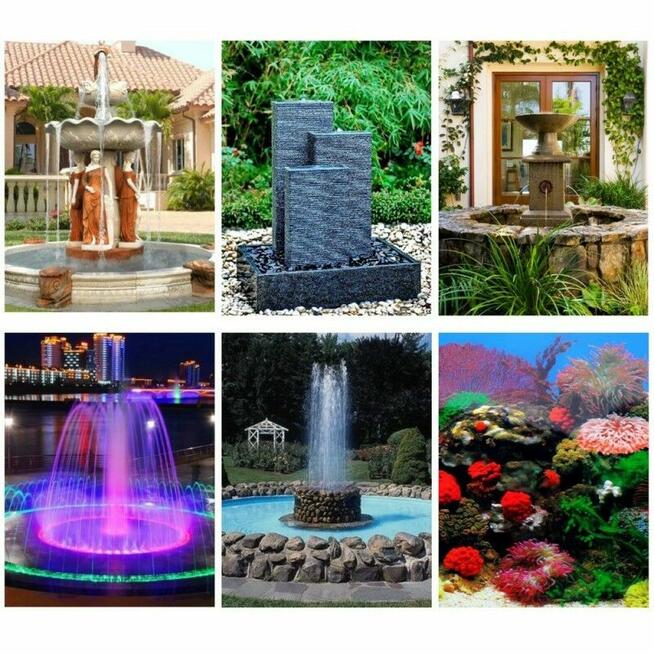 Pompa wody do fontanny.12LED.800l/h.Oczko wody.Staw.wodospad