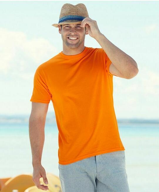 T-shirt, koszulka męska gładka błękitna FRUIT of the LOOM