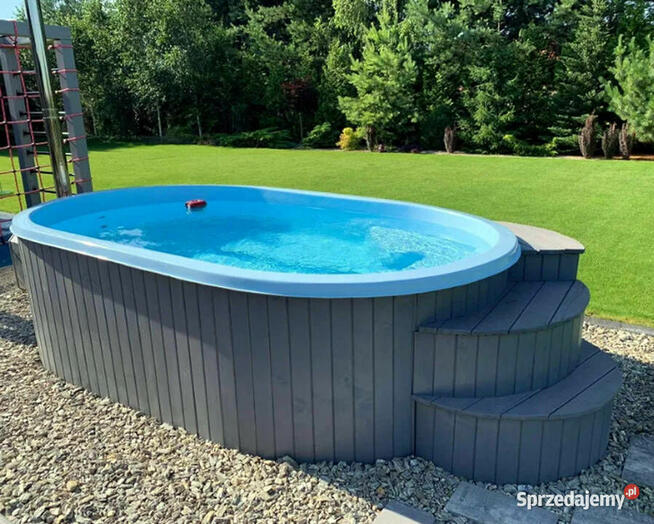 BASEN WOLNOSTOJĄCY z JACUZZI, Hydromasaż, Podgrzewany PC