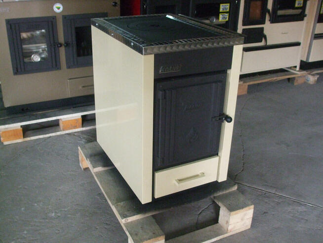 Piec kuchenny - kuchnia węglowa, Kalvis KO-2 N DGP krem