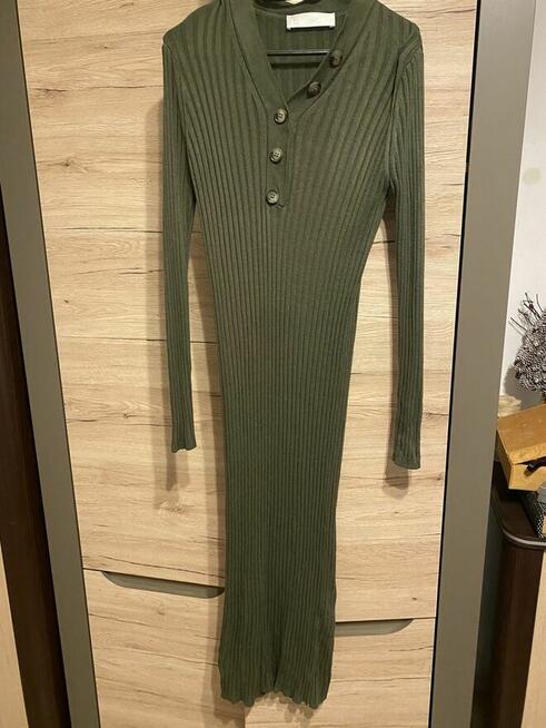 Długa sukienka maxi 38 M khaki