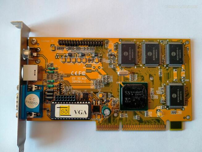 Retro karta graficzna S3 Savage 3D 8mb - AGPx2 - bez radiato