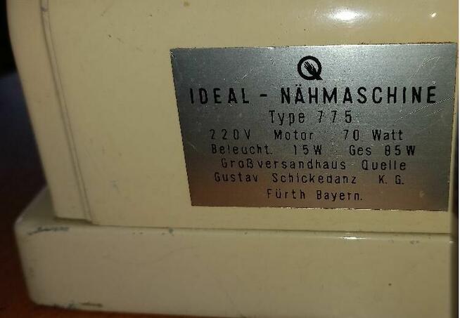 Maszyna do szycia Ideal typ-775