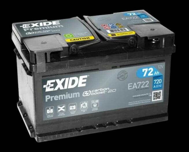 Akumulator 72Ah 720A Exide Premium PRAWY PLUS