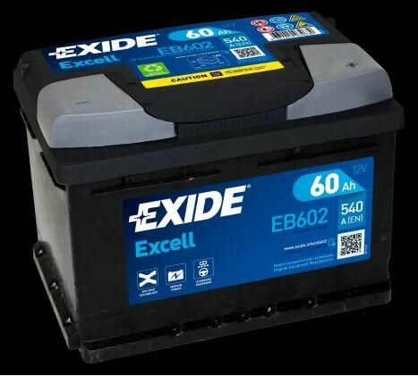 Akumulator 60Ah 540A EN Exide Excell EB602 PRAWY PLUS