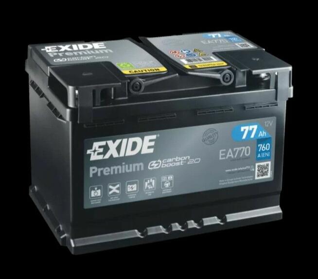 Akumulator 77Ah 760A Exide Premium PRAWY PLUS