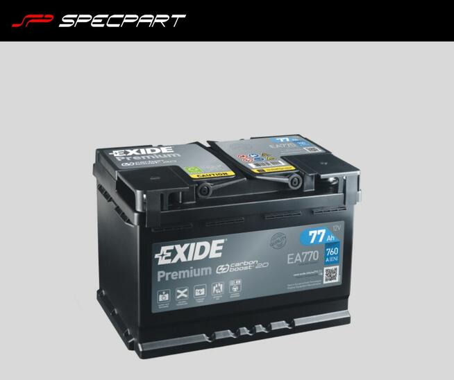 Akumulator Exide Premium 77Ah 760A PRAWY PLUS GLINKI 33A