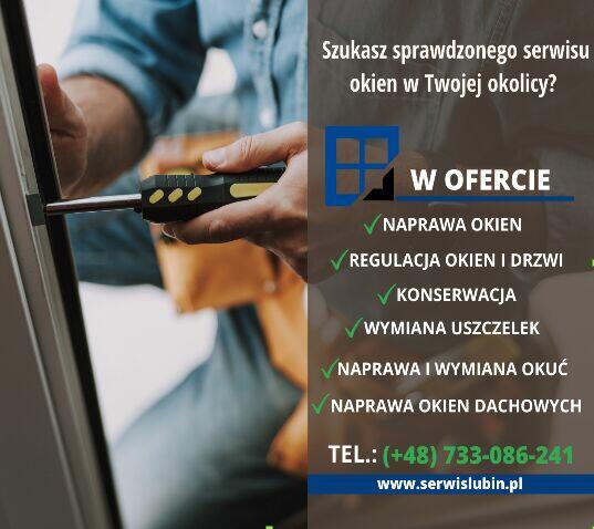 Naprawa okien, drzwi, rolet Polkowice, wymiana uszczelek