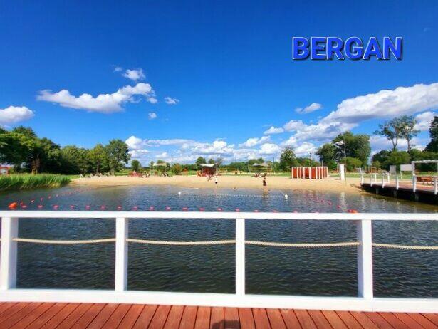 Pomost drewniany stały na palach wbijanie bicie pali