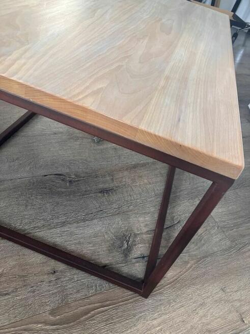 Stolik kawowy metal plus drewno bukowe