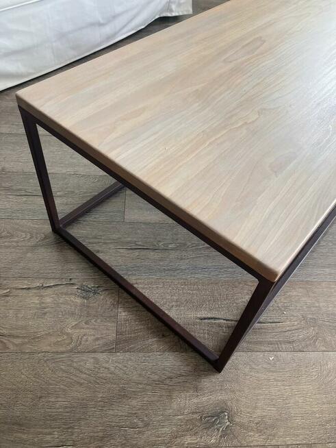 Stolik kawowy metal plus drewno bukowe