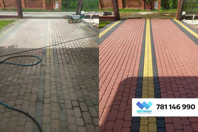 SOFTWASH Mycie Kostki Mycie Elewacji Czyszczenie Elewacji