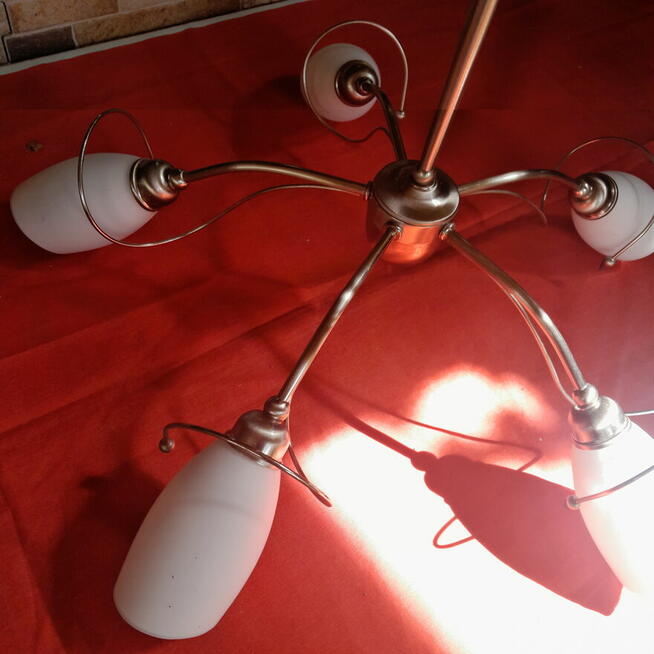 Lampa srebrna pokojowa sufitowa