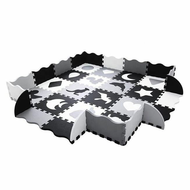 Woopie Baby Mata Piankowa Kontrastowa ze Zwierzętami Puzzle