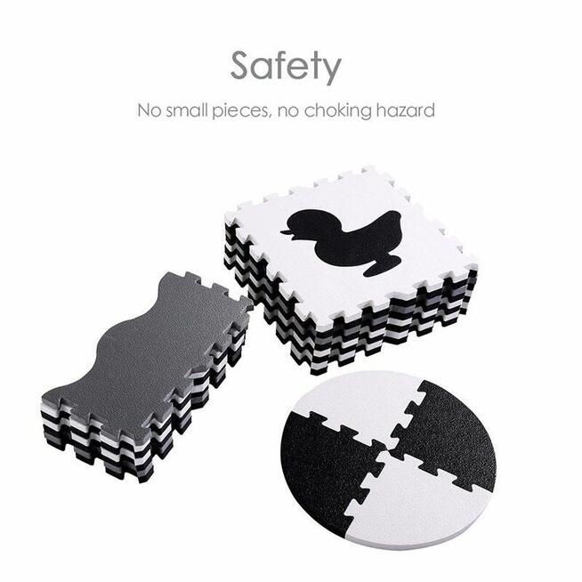 Woopie Baby Mata Piankowa Kontrastowa ze Zwierzętami Puzzle