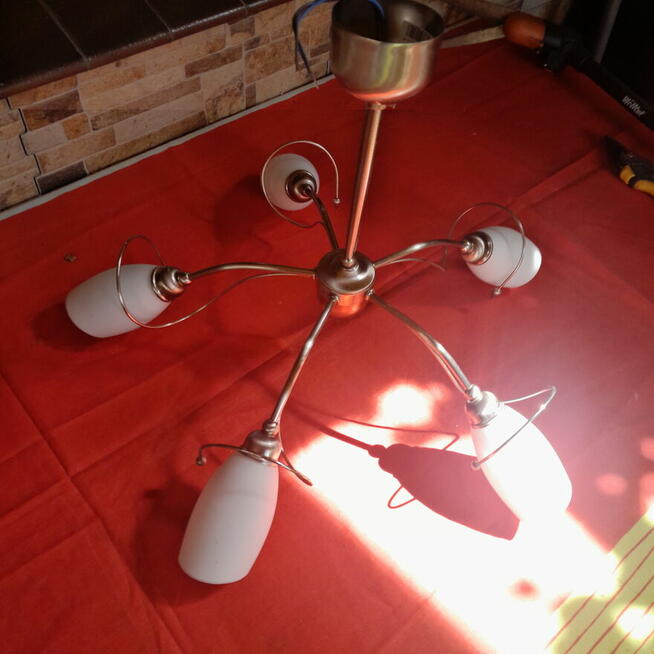 Lampa srebrna pokojowa sufitowa