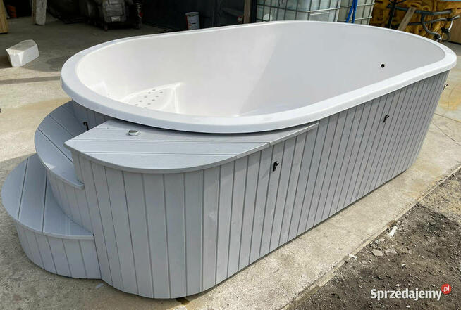 Basen Wolnostojący SPA z Hydromasażem, Jacuzzi, pokrywa