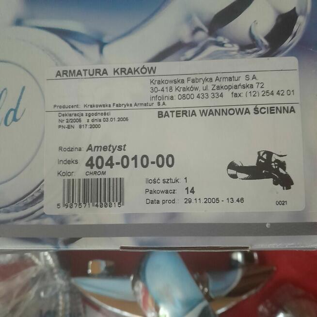 Ametyst bateria wannowa chrom 404-010-00 tanio