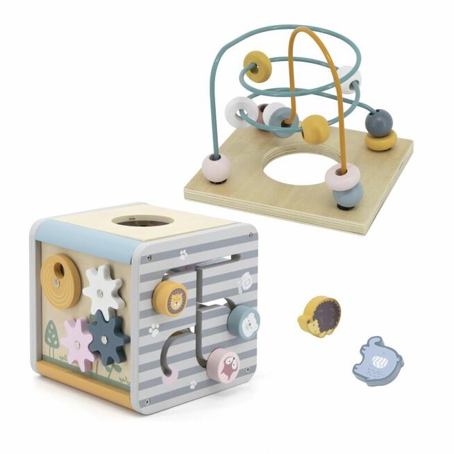 Viga PolarB Activity Box Drewniane Edukacyjne Centrum Gier 5