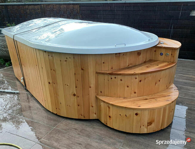 Basen Wolnostojący SPA z Hydromasażem, Jacuzzi, pokrywa