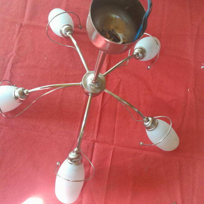 Lampa srebrna pokojowa sufitowa