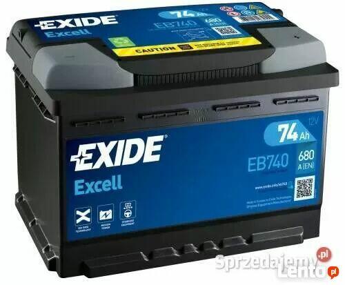 Akumulator Exide Excell 74Ah 680A EN EB740 538x367x893