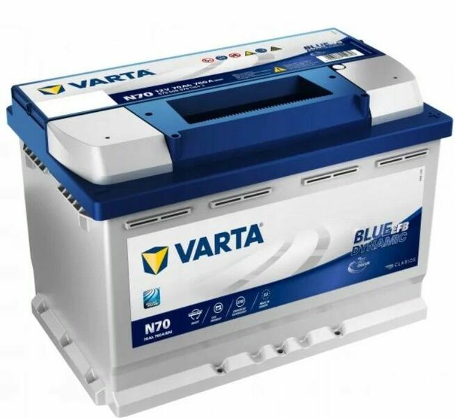 Akumulator Varta Blue Dynamic EFB START&STOP 70Ah 760A N70