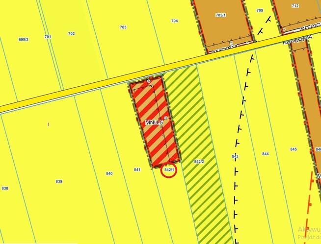 Działka pod zabudowę mieszkaniową z usługami w części rolna