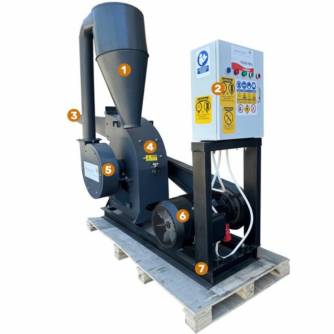 Rozdrabniacz Do Biomasy Rębak Młyn Bijakowy 15kW