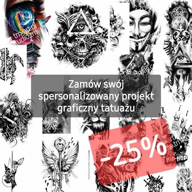 Indywidualny projekt tatuażu |cyfrowy projekt tatuaż rysunek