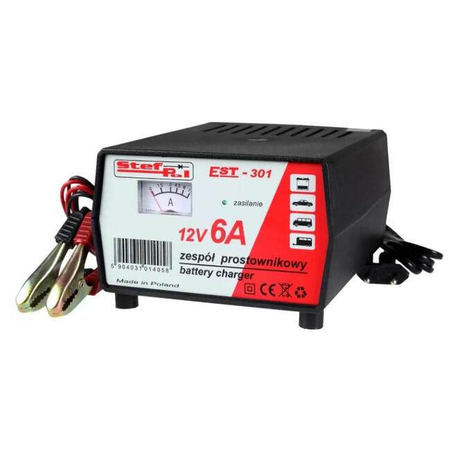 Prostownik 12V/6A Stef-Pol EST-301
