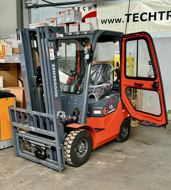 Wózek widłowy NOWY 1500 kg chiński przesuw boczny wideł UDT