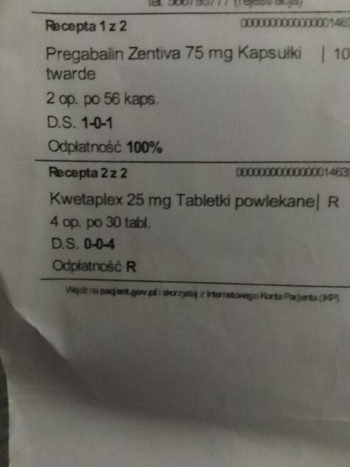 Benzo plus Depakine, pregabaline