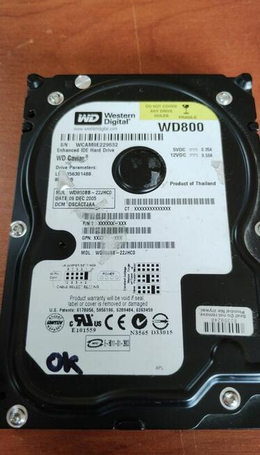 Dysk do retro komputera HDD 80 GB ATA Stan BDB!