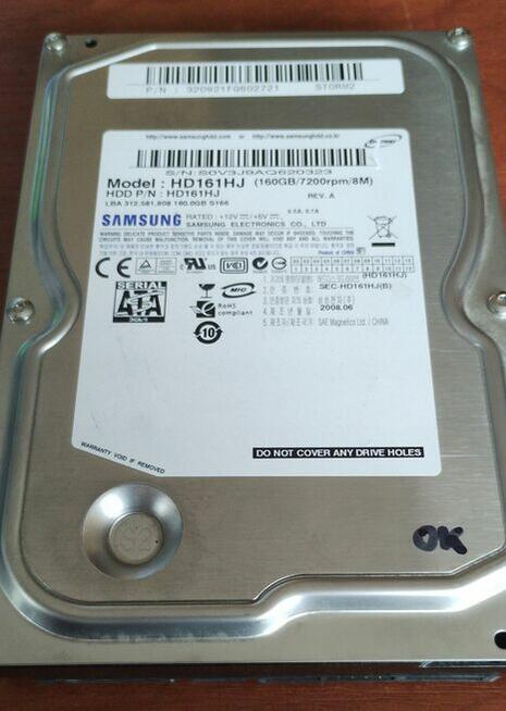 Dyski twarde HDD 160GB różne modele - stan BDB