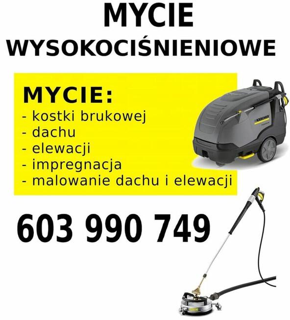 mycie czyszczenie kostki brukowej dachu elewacji impregnacja