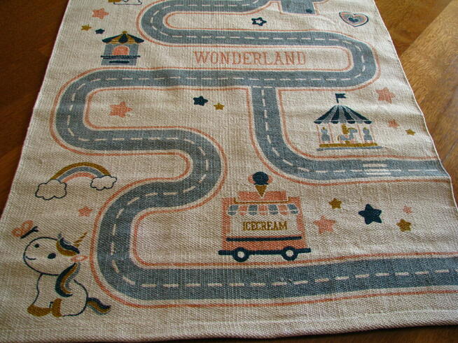 Eko- dywan dziecięcy, mata do zabawy, bawełna 130 x 90 cm